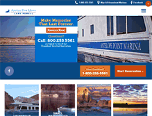 Tablet Screenshot of lakepowellhouseboating.com